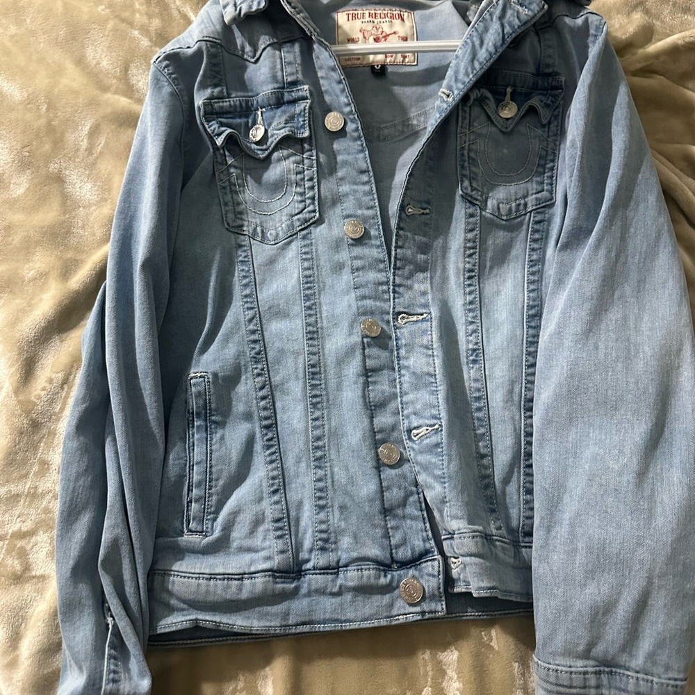 True Religion Blue Jean Jacket Classic Denim Style